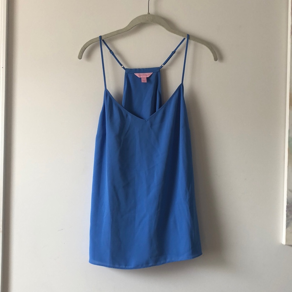 Lilly Pulitzer Coastal Blue Spaghetti Strap Tank